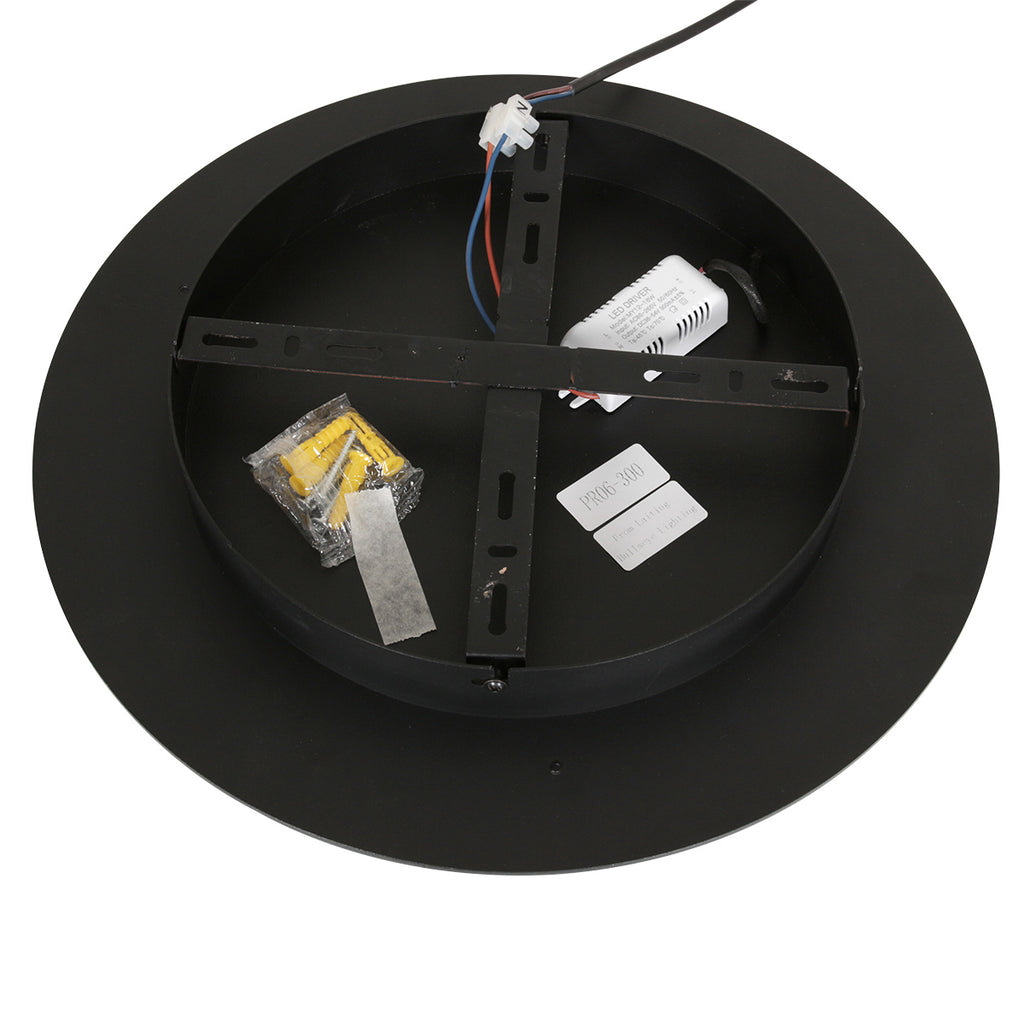 Plafondlamp Ringlux 3655ZW zwarte plafondlamp met warm LED licht