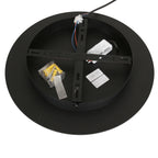 Plafondlamp Ringlux 3655ZW zwarte plafondlamp met warm LED licht