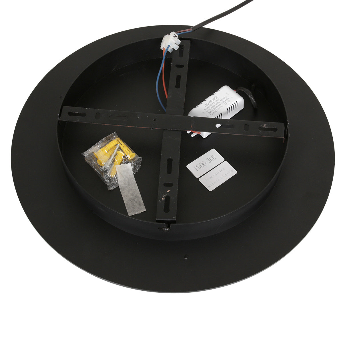 Plafondlamp Ringlux 3655ZW zwarte plafondlamp met warm LED licht