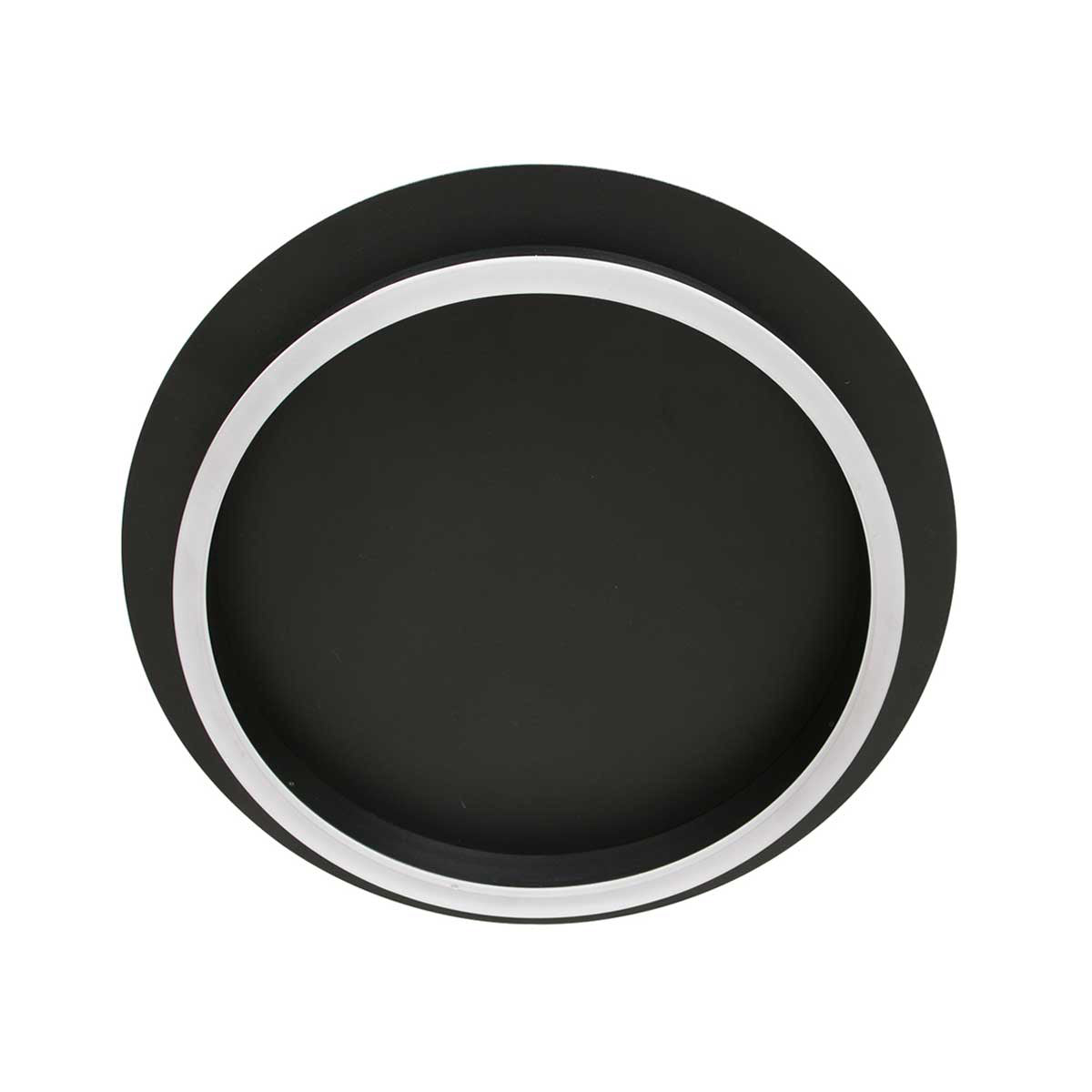 Plafondlamp Ringlux 3655ZW zwarte plafondlamp met warm LED licht