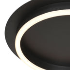 Plafondlamp Ringlux 3655ZW zwarte plafondlamp met warm LED licht