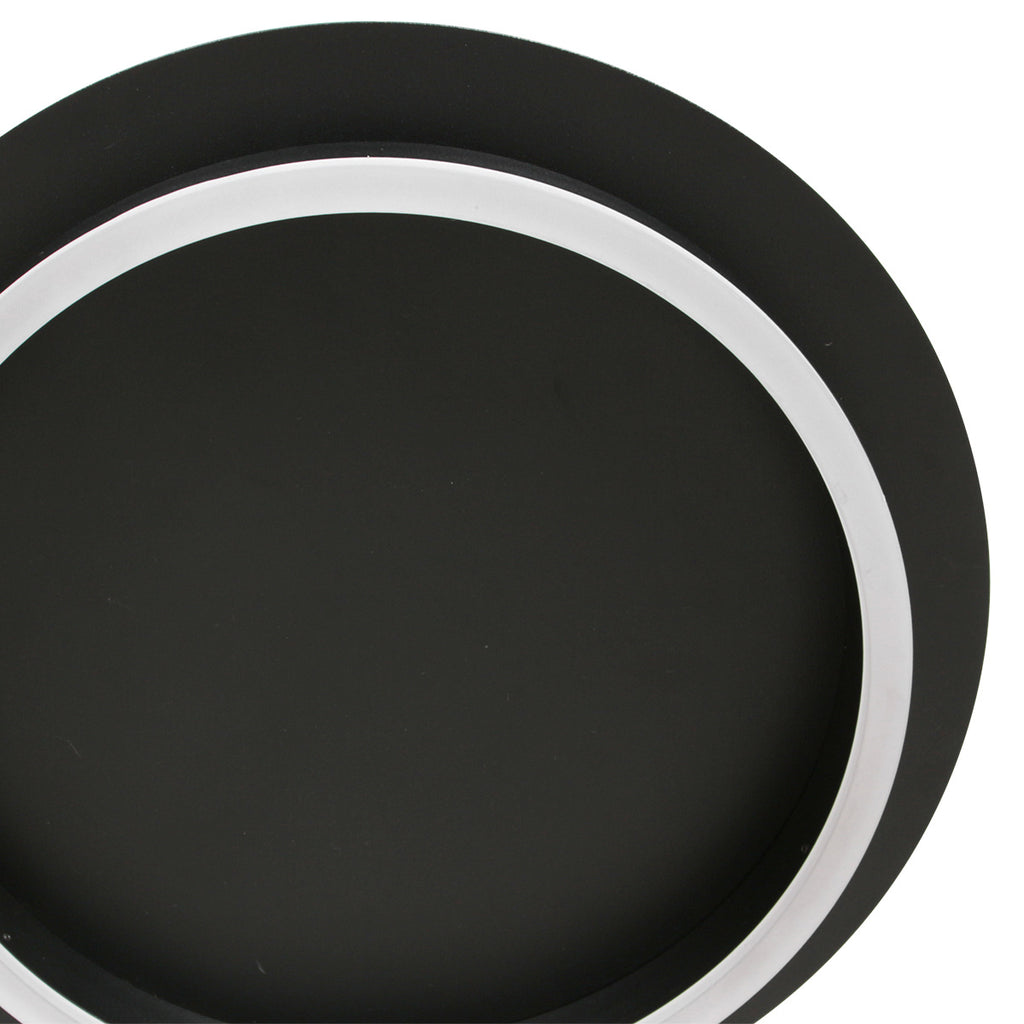 Plafondlamp Ringlux 3655ZW zwarte plafondlamp met warm LED licht