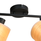 Plafondspot Bambus 3666ZW Zwart zonder kapjes