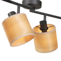 Plafondspot Bambus 3668ZW Zwart 4 lichts zonder kapjes