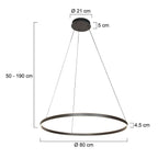 Hangl. 1-l. Round LED 80cm