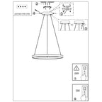 Hanglamp Ringlux 3676ZW Zwart rond 100cm 7200 Lumen