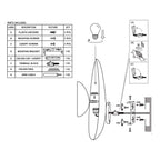 Bronskleurige wandlamp Brassi ovaal 3680BR met grote fitting