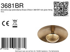 Bronskleurige plafondlamp Brassi Ø42cm 3681BR met grote fitting