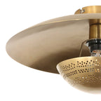 Bronskleurige plafondlamp Brassi Ø42cm 3681BR met grote fitting