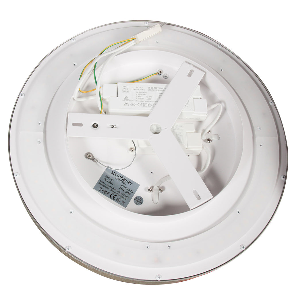 Plafondlamp Flady 3685ST stalen LED lamp Ø40 cm met uplight