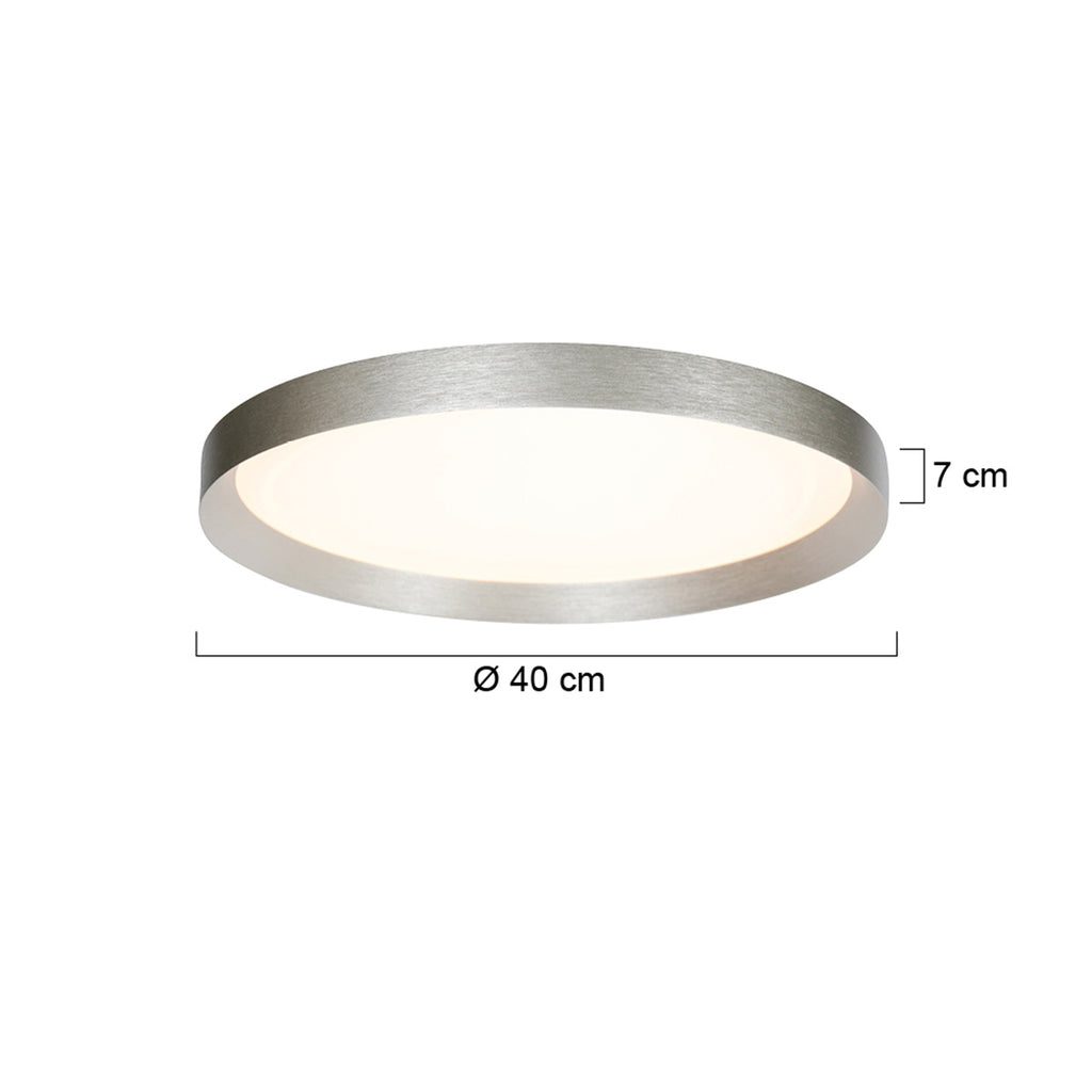 Plafondlamp Flady 3685ST stalen LED lamp Ø40 cm met uplight