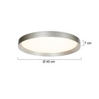 Plafondlamp Flady 3685ST stalen LED lamp Ø40 cm met uplight