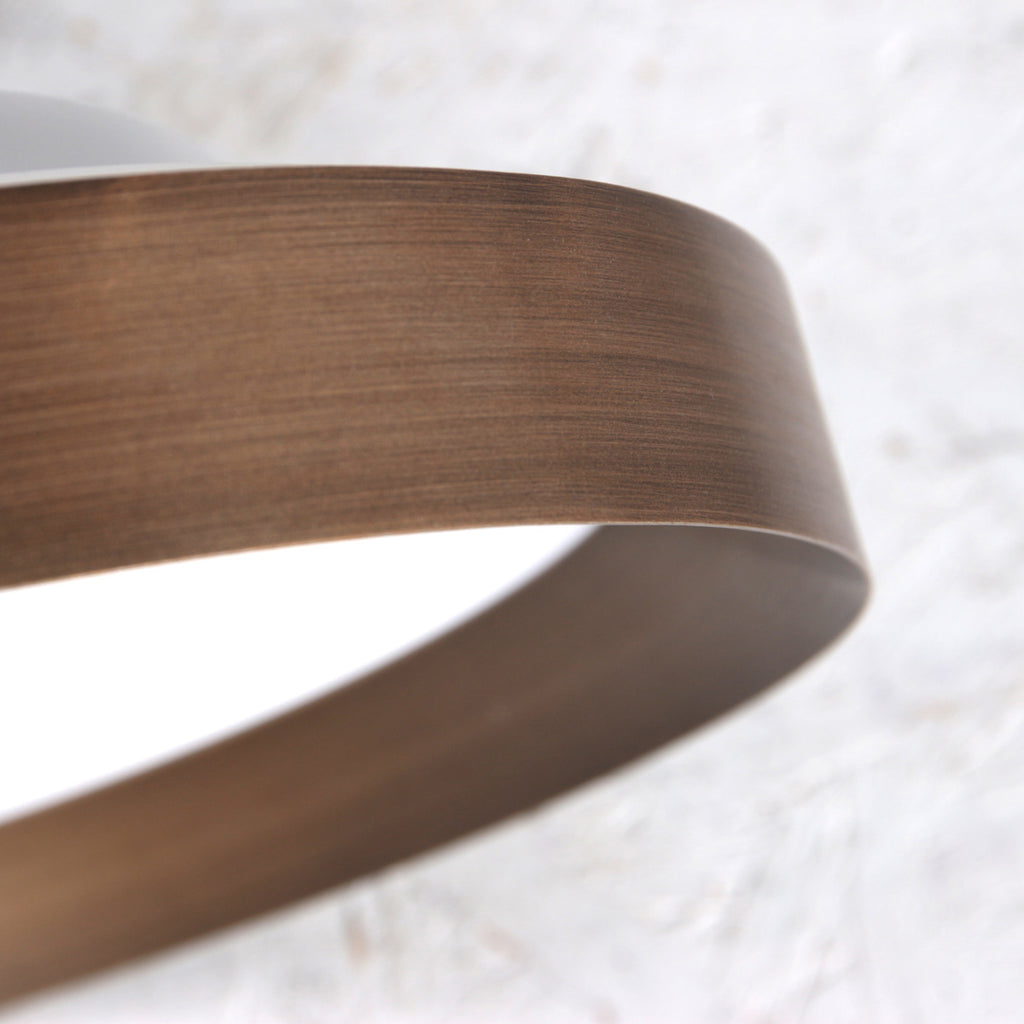 Plafondlamp Flady 3686BR bronzen LED lamp Ø50 cm met uplight