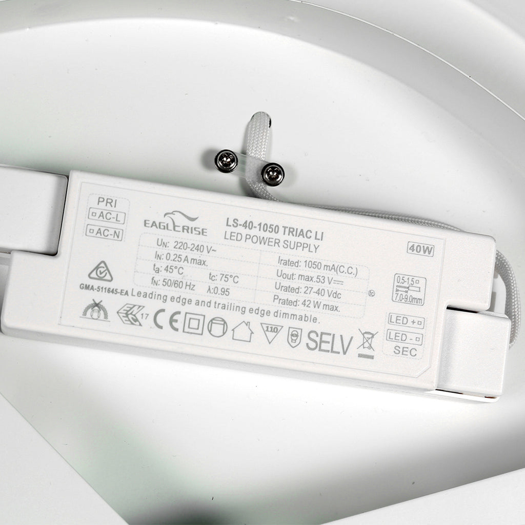 Plafondlamp Flady 3686ST stalen LED lamp Ø50 cm met uplight
