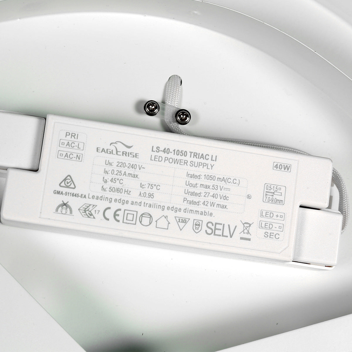 Plafondlamp Flady 3686ST stalen LED lamp Ø50 cm met uplight