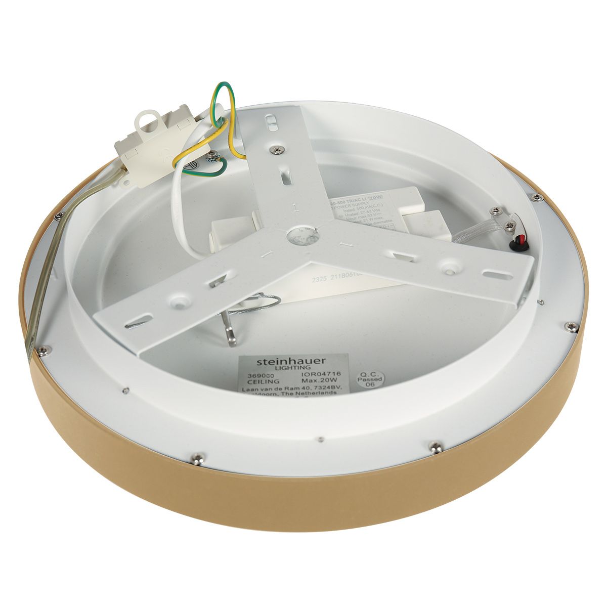 Plafondlamp Ringlede 3690GO Goud rond 28cm