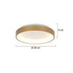 Plafondlamp Ringlede 3690GO Goud rond 28cm