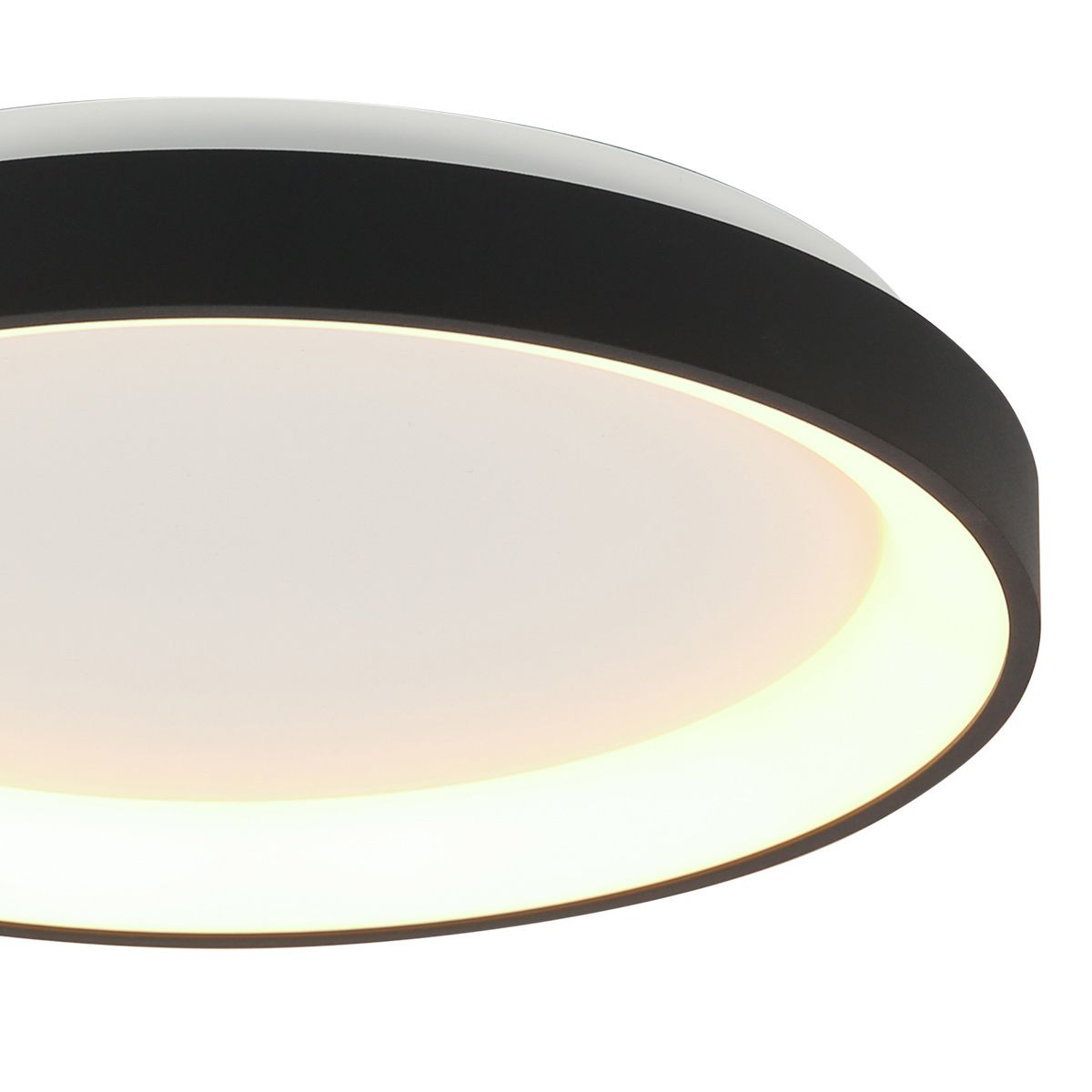 Plafondlamp Ringlede 3690ZW Zwart rond 28 cm dimbaar