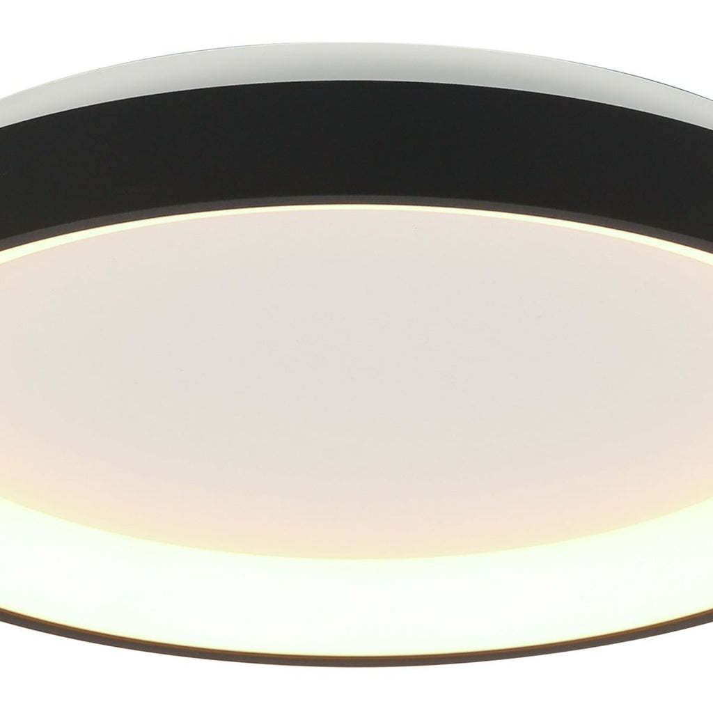 Plafondlamp Ringlede 3690ZW Zwart rond 28 cm dimbaar