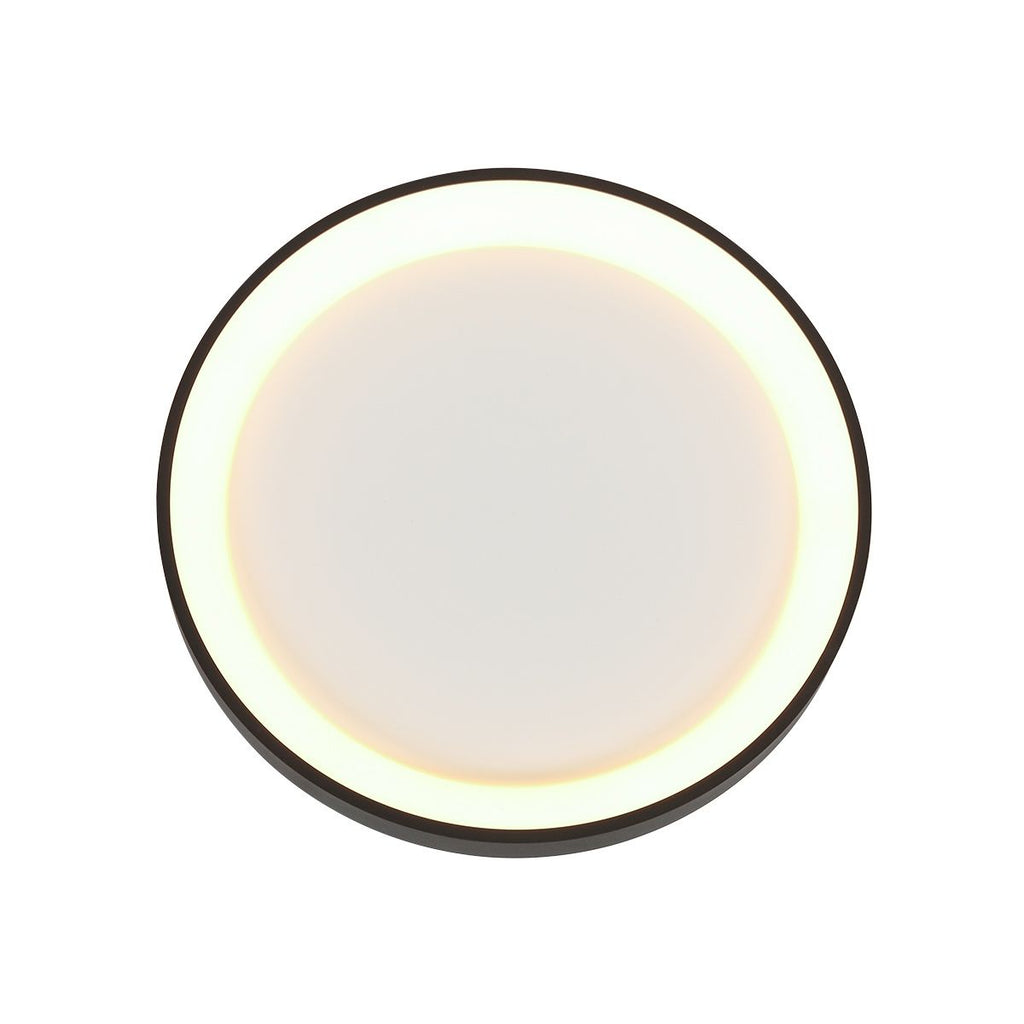 Plafondlamp Ringlede 3690ZW Zwart rond 28 cm dimbaar