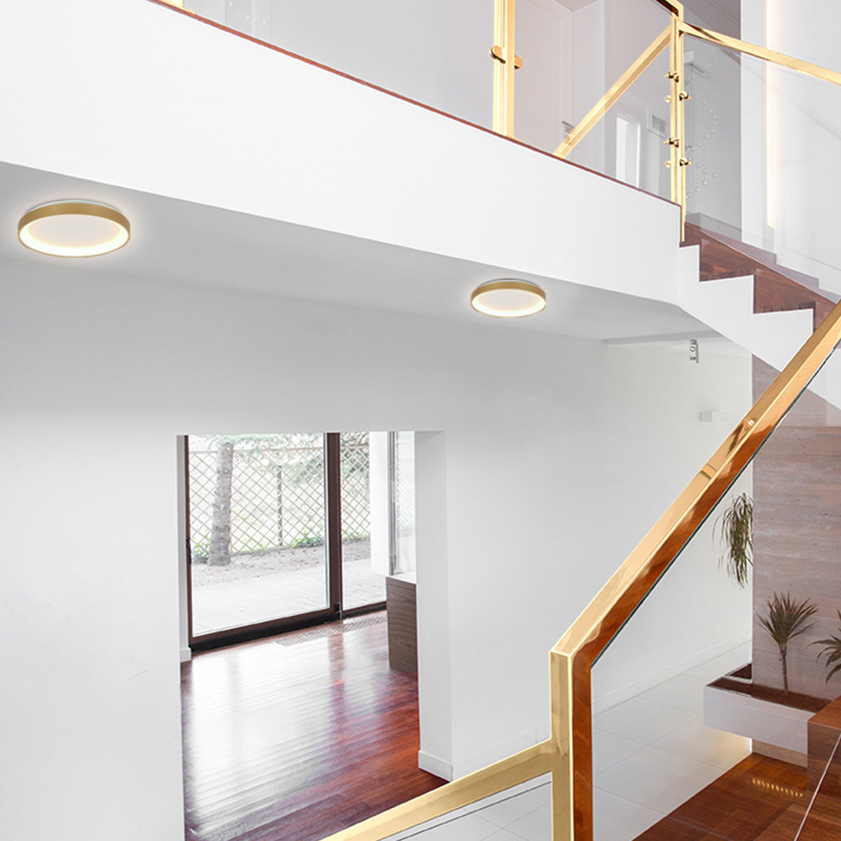Plafondlamp Ringlede 3691GO Goud dimbaar 2400 Lumen