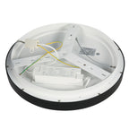 Plafondlamp Ringlede 3691ZW zwarte LED lamp Ø38 cm met uplight