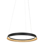 Hanglamp Ringlux 3692ZW zwarte hanglamp met LED ring Ø60