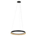 Hanglamp Ringlux 3692ZW zwarte hanglamp met LED ring Ø60