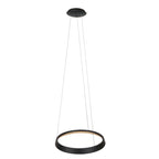 Hanglamp Ringlux 3692ZW zwarte hanglamp met LED ring Ø60