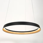 Hanglamp Ringlux 3692ZW zwarte hanglamp met LED ring Ø60