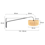 Wandlamp Elegant Classy 3700ZW Zwart
