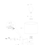 Zwarte wandlamp met leeslamp en kap