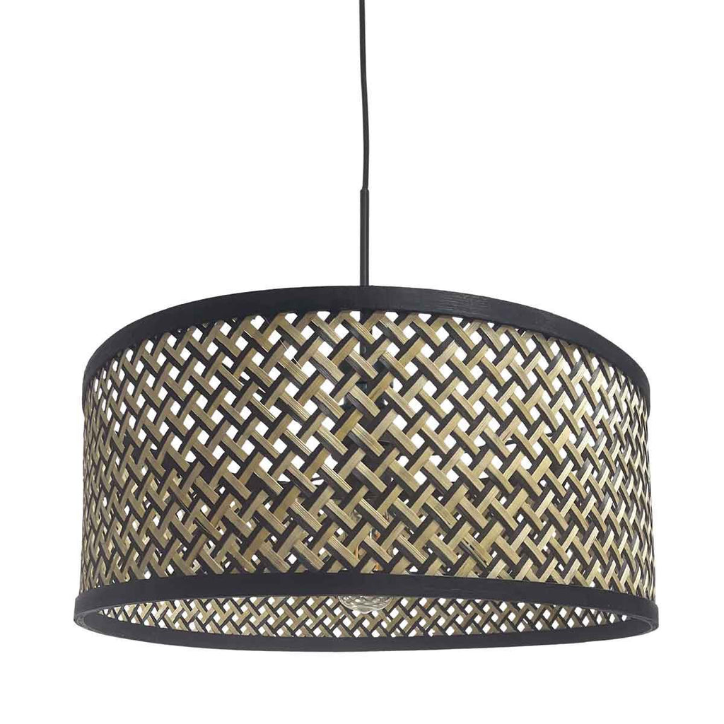 Hanglamp Sparkled met bamboe/houten lampenkap