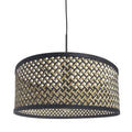 Hanglamp Sparkled met bamboe/houten lampenkap
