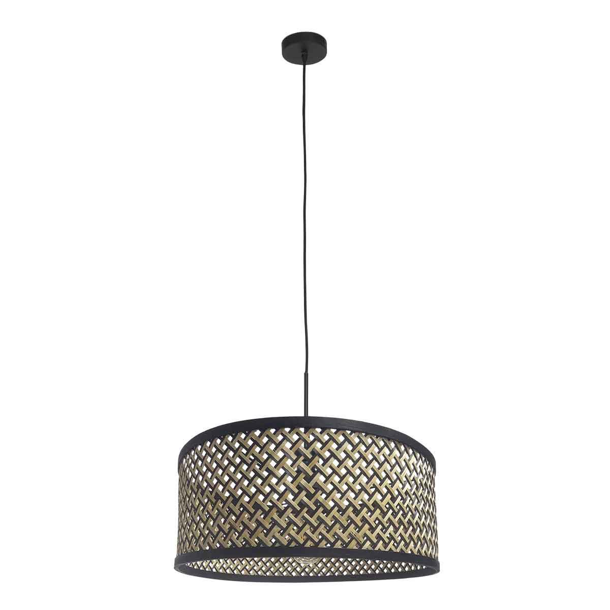 Hanglamp Sparkled met bamboe/houten lampenkap