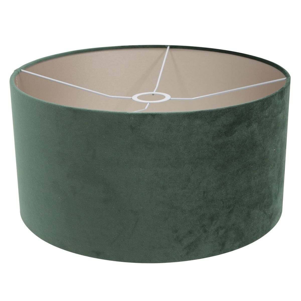 Lampvoet Bois 3762ZW zwart bruin met groene velours kap