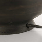 Lampvoet Bois 3763ZW zwart bruin met blauwe velours kap