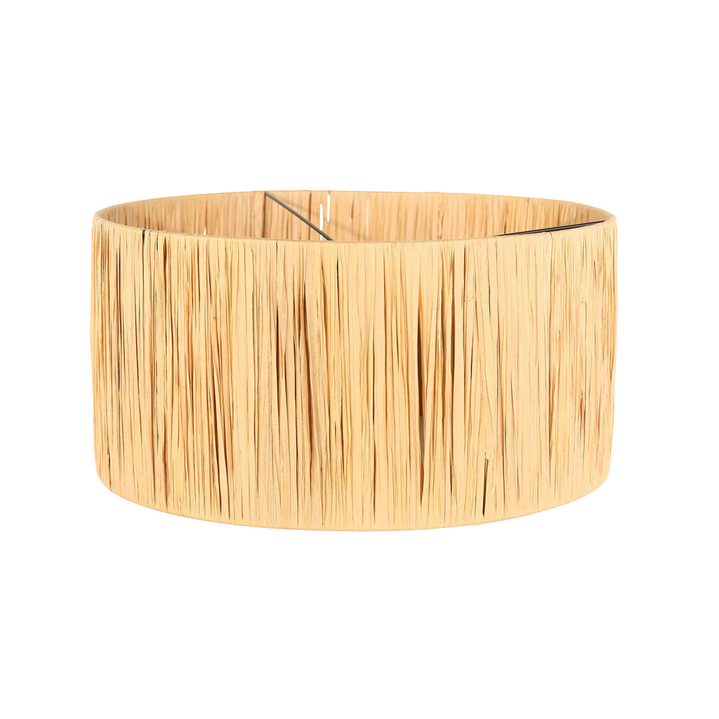 Zwarte vloerlamp / booglamp Prestige Chic 3793ZW met naturel gras kap