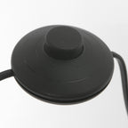 Zwarte vloerlamp / booglamp Prestige Chic 3793ZW met naturel gras kap
