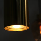 Hanglamp Reflexion 3797ME messing 9 lichts met amber glas