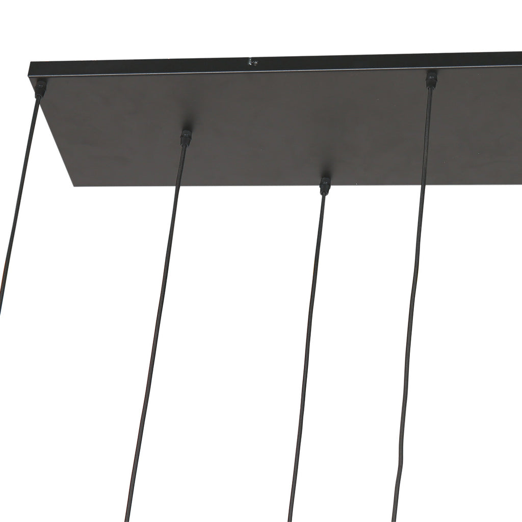 Hanglamp Reflexion 3797ME messing 9 lichts met amber glas