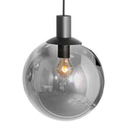 Hanglamp Bollique 3798ZW zwarte 9 lichts lamp met smoke glas