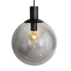 Hanglamp Bollique 3800ZW zwarte 5 lichts lamp met smoke glas