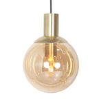 Hanglamp Bollique 3801ME messing 5 lichts met amber glas