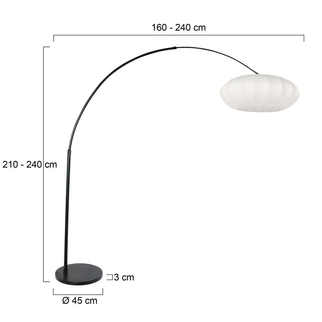 Booglamp Sparkled Light 3807ZW Zwart