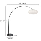 Booglamp Sparkled Light 3807ZW Zwart