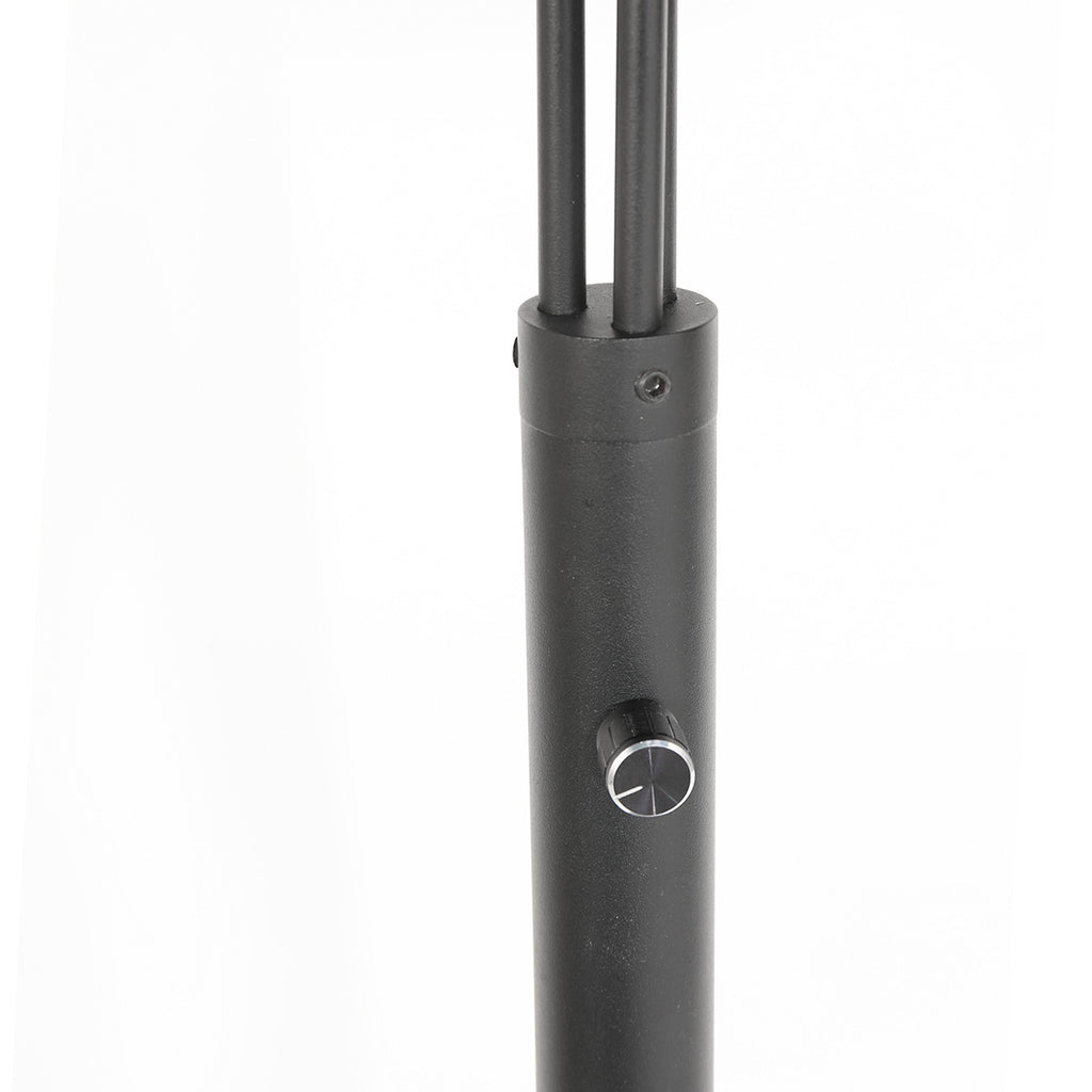 3-lichts vloerlamp Sparkled Light 3823ZW met grijs velours kappen
