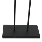 Zwarte staande lamp Stang 3847ZW met E27 fitting en grijs velours kap