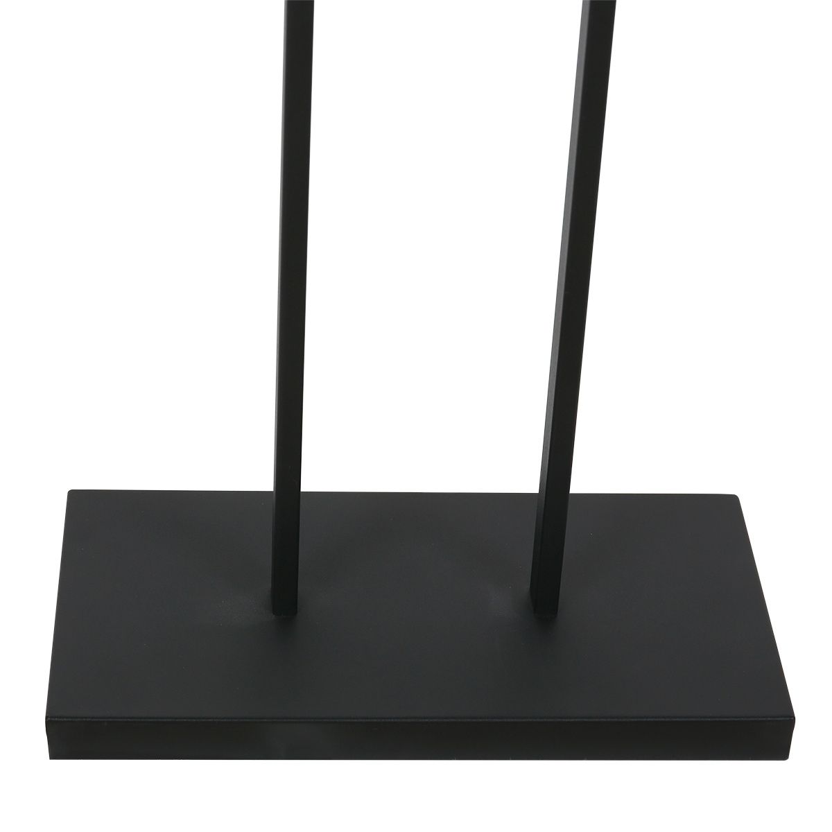 Zwarte staande lamp Stang 3851ZW met E27 fitting en wit grof linnen kap