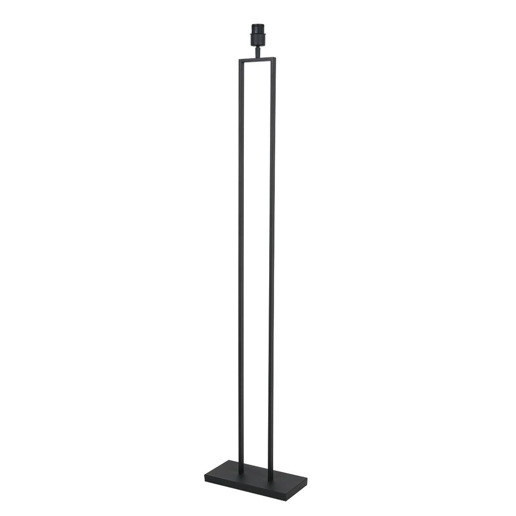 Zwarte staande lamp Stang 3853ZW met E27 fitting en groen velours kap